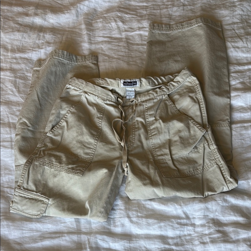 Xhilaration Tan Cargo Pants with Drawstring Waist
